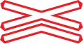 Romania (variant used for railway crossings without gates and lights)