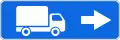 Heavy goods vehicles turn right only