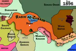 Wadai sultanate, Rabih az-Zubayr's empire, Senussi and other state entities in the region, 1896