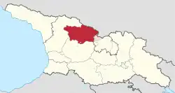 Overlapping borders of de jure Racha-Lechkhumi region and de facto Republic of South Ossetia[nt 1]