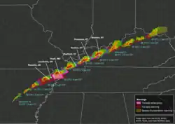 Image 9Radar collage of a supercell that spawned a tornado family during the outbreak (from 2021 Western Kentucky tornado)
