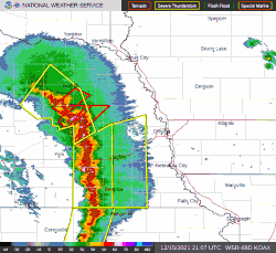 Image 3Derecho moving across eastern Nebraska and western Iowa (from December 2021 Midwest derecho and tornado outbreak)
