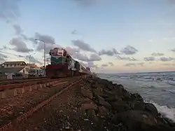 M2 628 Kankesanthurai hauling a Train on Coastal line.