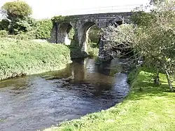 Railway viaduct over the River Maine, just north of Currans village