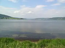 Randsfjorden, seen northwards from Jevnaker.