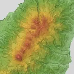 Rausu-Shiretoko Io Volcano Group. Rausu (lower left)
