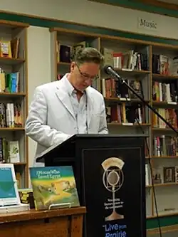 Reading at Prairie Lights bookstore, Iowa City, Iowa, 2016