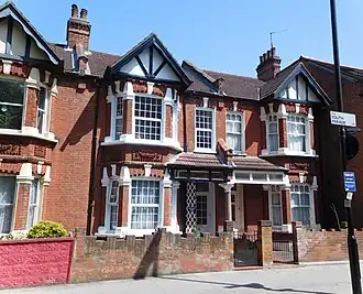 Red brick terraced houses, South Parade