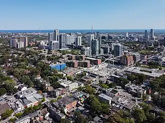 Aerial view of Regent Park in 2023