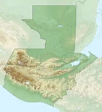 Location of Chicabal Lake in Guatemala.