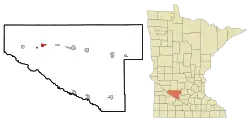Location of Renville, Minnesota