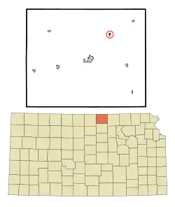 Location within Republic County and Kansas