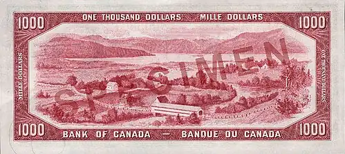 $1000 banknote, "Devil's Head" printing