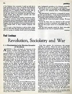 A slightly yellowed first page of the essay