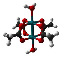 In rhodium(II) acetate, the four acetate groups are bridging ligands.