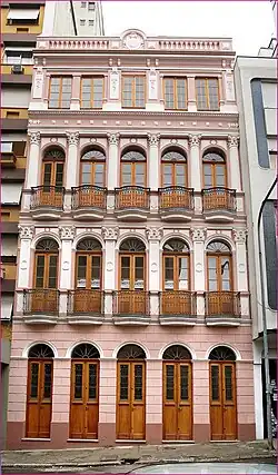 Facade of the building at 933 Riachuelo Street.