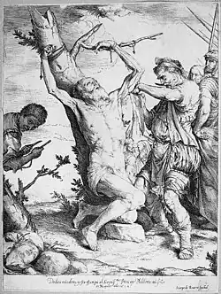Martyrdom of St. Bartholomew, 1624, etching & engraving, 31.6 x 23.7&nbsp;cm.