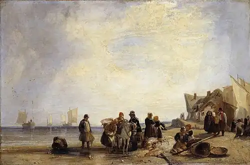 French Coast with Fisherman, 1824