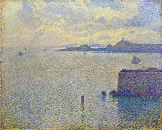 Théo van Rysselberghe, 1887, Sailboats and Estuary, oil on canvas, 50.2 x 61&nbsp;cm, Musée d'Orsay