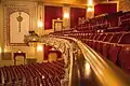 Looking down the loge level of the balcony.