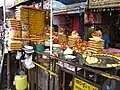 Roadside snacks stall on Bidhan Sarani