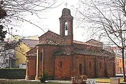 Apse view of the church of St. Peter in Robbio.