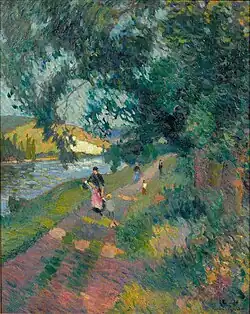 Promenade sur le chemin de Halage, oil on canvas, 81 × 65 cm