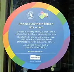 Plaque 9 in the entrance to Leeds City Art Gallery