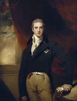 Lord Castlereagh by Thomas Lawrence, 1817. Castlereagh was the British Foreign Secretary