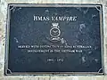 Commemorative plaque for HMAS Vampire at Rockingham Naval Memorial Park in March 2020