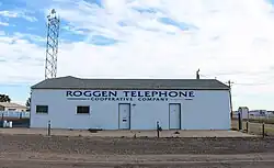 The Roggen Telephone Cooperative Company headquarters on Front Street in Roggen