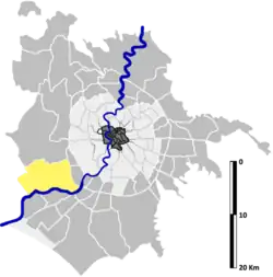 Position of the zona within the city