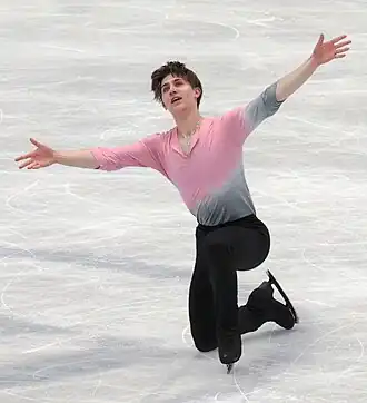 Roman Sadovsky performs at the 2022 World Championships