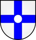 Argent a cross azure pierced of the field