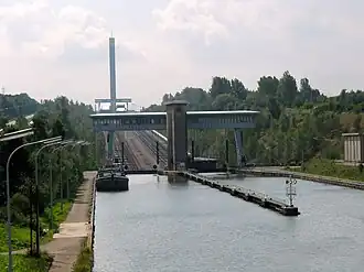 Ronquières inclined plane, second half of the 20th century
