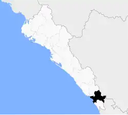 Location of the municipality in Sinaloa