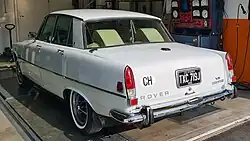 Rear view showing the federal spec wraparound bumpers