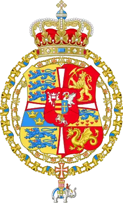 Royal Arms of Denmark & Norway (1699–1819) of Danish Iceland