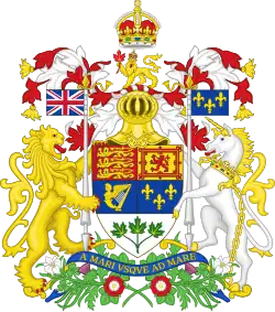 The official depiction of the Arms of Canada as it appeared in 1923