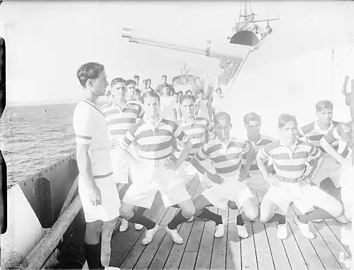 HMIS Sutlej on Burma Coast Patrol. 26 March to 9 April 1942, off Ceylon.