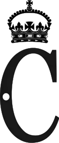 A logo with "C" and a crown