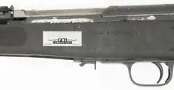 The rifle allegedly used by Routh, shown to have its serial number missing