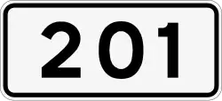 Secondary Route 201 shield}}