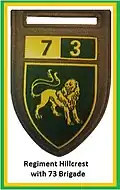 SADF 7 Division 73 Brigade Regiment Hillcrest Flash