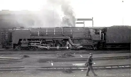 No. 3537 in steam at Beaufort West, 26 June 1968
