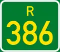 Regional route R386 shield