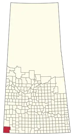Location of the RM of Reno No. 51 in Saskatchewan