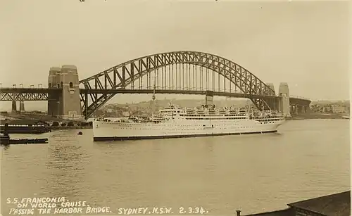 Franconia in Sydney Harbour, 2 March 1934