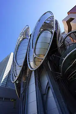 WING of Subway Station Iidabashi: Preliminary trial model of the 'right member in the right place' structure being possible when the structural optimization program is completed.