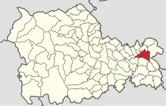 Location in Neamț County